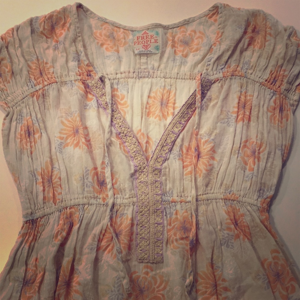 Free People Embroidered Tunic - S